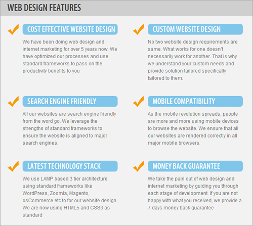 Web Design Features